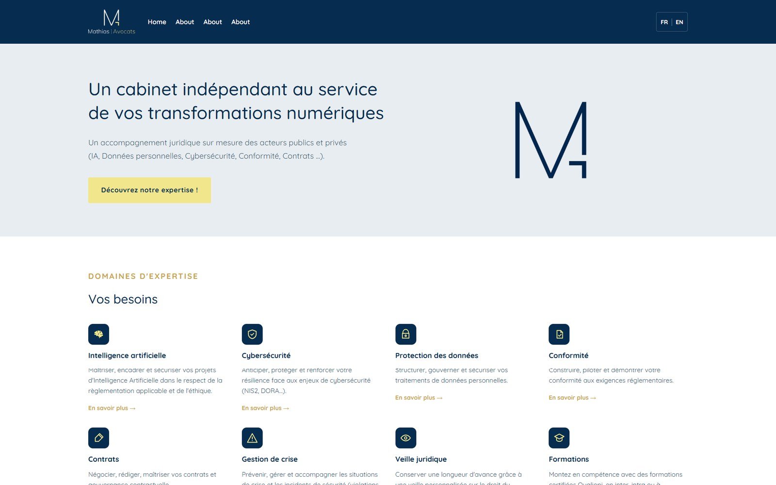 Aperçu du projet Mathias Avocats